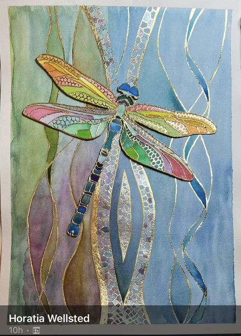 Dragonfly Texture Art, Dragon Fly Painting Acrylics, Dragonfly Drawing Art, Dragonfly Art Painting, Dragonfly Collage, Dragonfly Paintings, Abstract Painting Techniques Tutorials, Dragonfly Abstract, Dragonfly Artwork