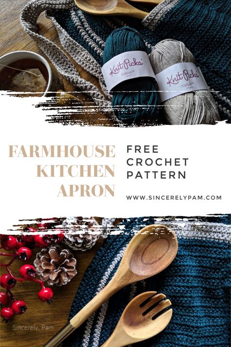 Apron Crochet Pattern, Pioneer Crochet Patterns, Crocheted Aprons Patterns, Crochet Kitchen Cloth, Kitchen Knitting Patterns, Crochet For Adults, Crochet Household Items Home Decor, Complicated Crochet Patterns, Egg Apron Crochet Pattern Free