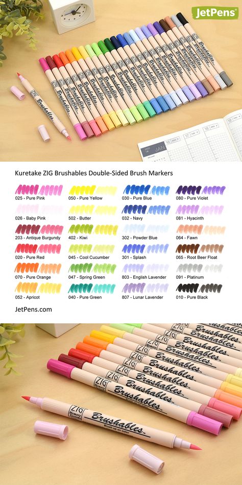 Calligraphy Color Combinations, Felt Tip Pen Art, Color Names Chart, Calligraphy Markers, Writing Samples, Brush Pen Art, Nuh Uh, Colorful Stationery, Tombow Dual Brush Pen