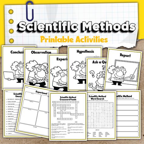 Scientific Method Quiz, Scientific Method Middle School, Scientific Method Printable, Scientific Method Worksheet Free, Scientific Method For Kids, Steam Activities For Kids, Scientific Method Activities, Middle School Chemistry, Scientific Method Worksheet