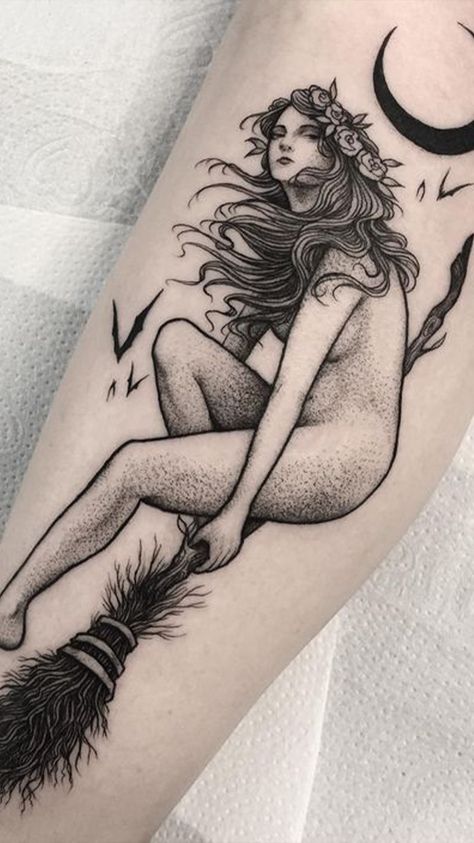 Cryptid Tattoo, Epic Tattoos, Rad Tattoos, Witchcraft Tattoos, Occult Tattoo, Witch Tattoo, Inspiration Tattoos, Geniale Tattoos, Spooky Tattoos