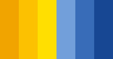 Golden Yellow And Blue Color Scheme » Blue » SchemeColor.com Yellow And Blue Color Palette, Colors Wheel, Pantone Azul, Blue Color Pallet, Yellow Color Palette, Yellow Pantone, Yellow Palette, Hexadecimal Color, Blue Color Combinations