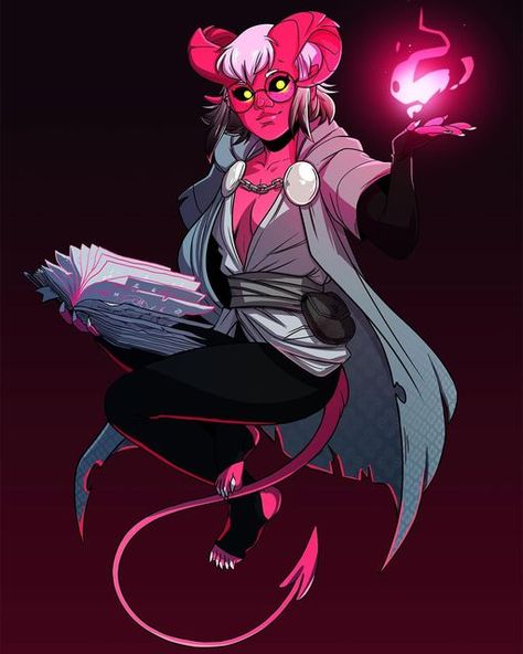 Tiefling Wizard, Female Tiefling, Wizard Drawings, Wizard Art, Dnd Tiefling, Dnd Monsters, Demon Art, Dungeons And Dragons Characters, Dnd Art