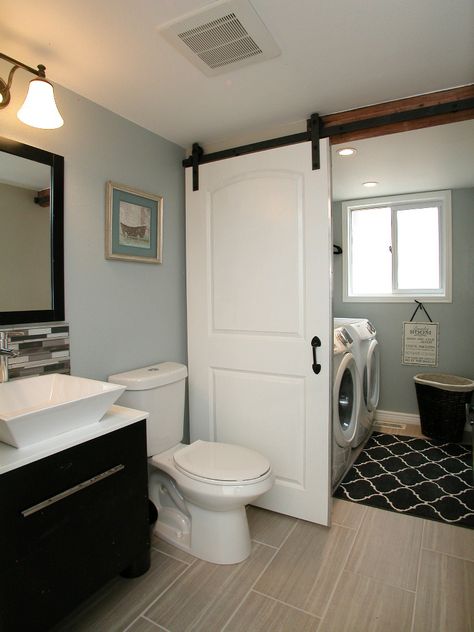 Restroom With Laundry Room, Mud Room Laundry Room Bathroom Combo, Half Bathroom Half Laundry Room, Laundry Room Bathroom Makeover, Half Bathroom With Laundry Room, Laundry And Half Bathroom Combo, Laundry Room Next To Bathroom, Laundry Closet Bathroom Combo, Laundry With Powder Room