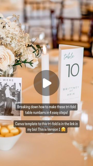 Table Numbers Menu Wedding, Trifold Table Numbers Wedding, Table Numbers Wedding Diy, Easy Table, Welcome Note, Wedding 2024, Simple Table, Wedding Table Settings, Table Number