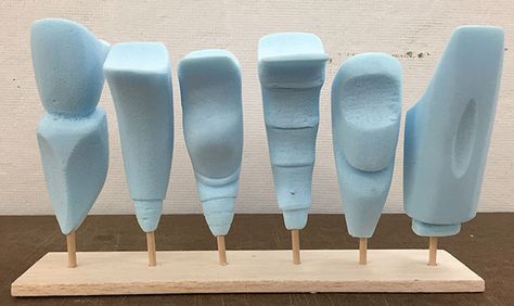 Blue Foam Model, Foam Modeling, Speculative Design, Sculpture Lessons, Prototype Design, Foam Shapes, Umbrella Designs, Isometric Design, Grey Paint