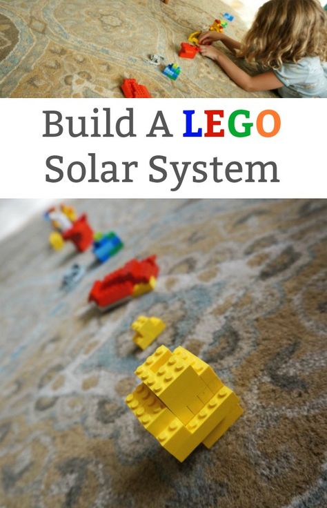 Build a Lego Solar System Science for kids Passive Activities, Science Crafts For Kids, Lego Stem, Planet Toys, Lego Learning, Planets Activities, Solar System Projects For Kids, Solar System Activities, Joseph Lee