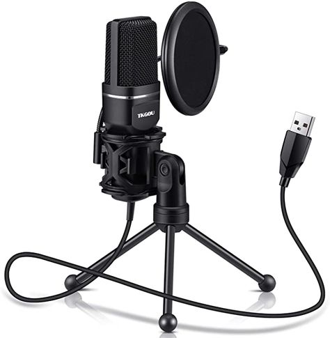 Amazon.com: USB Microphone for Computer - Plug &Play Computer Microphone - Metal Condenser Recording Microphone with Pop Filter for Skype, Recordings for YouTube, Google Voice Search, Games (Windows/Mac): Home Audio & Theater Imac Laptop, Usb Packaging, Gaming Microphone, Windows Laptop, Desain Pantry, Desktop Windows, Usb Gadgets, Usb Charging Station, Usb Microphone