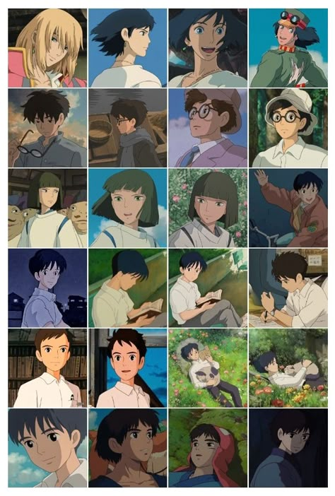 Studio Ghibli Characters Names, Ghibli Male Characters, Studio Ghibli Boys, Ghibli Profile Picture, Ghibli Boy, Ghibli Boys, Ghibli Characters, Fantasy Character Names, Studio Ghibli Characters