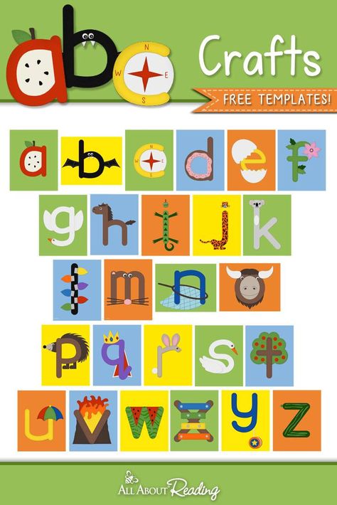 Early Learning Printables Archives - Homeschool Creations Letter M Crafts, Free Craft Templates, Preschool Letter Crafts, Alphabet Crafts Preschool, Abc Crafts, Scrapbook Fonts, Alphabet Letter Crafts, Animal Craft, K Crafts