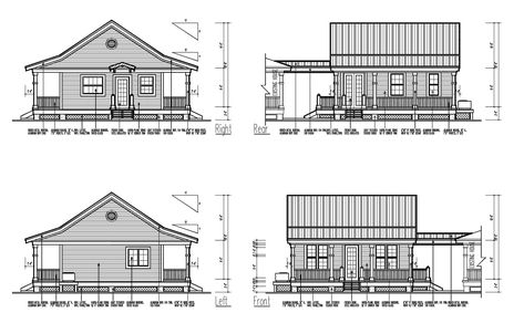 Elevation drawing of a house design with detail dimension in AutoCAD Drawing House Plans, Elevation Plan, Elevation Drawing, Architecture Elevation, Building Elevation, Garage House Plans, Architectural Floor Plans, Simple House Plans, Architecture Model Making