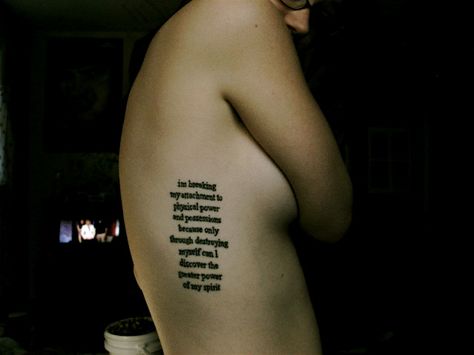 text tattoo Literary Tattoo, Literary Tattoos, Chuck Palahniuk, Text Tattoo, Human Canvas, Side Tattoos, Rib Tattoo, Skin Art, Piercing Tattoo