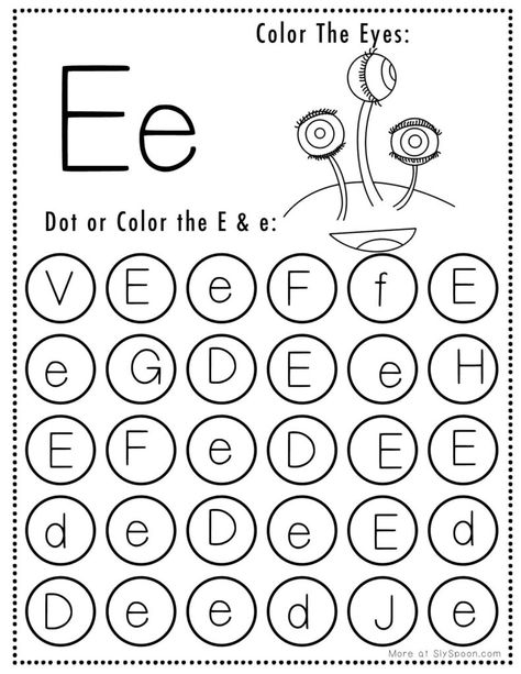 Free Halloween Themed Letter Dotting Worksheets For Letter E - Set includes a variety of Letter E coloring and tracing worksheets. Ideal for homeschoolers & preschool teachers and perfect for Halloween-themed lesson plans! 🍁🖍👻🎨 #Homeschooling #PreschoolEducation #PreKLearning #HalloweenActivities #AlphabetWorksheets #AutumnLeaves #Printables #Freeprintable #letterE #FreeprintableHalloweenWorksheet #HalloweenWorksheets Preschool Alphabet Book, Letter E Activities, Letter E Craft, Free Handwriting Worksheets, Tracing Letters Preschool, Handwriting Worksheets For Kids, Letter Recognition Worksheets, Dot Marker Activities, Free Printable Halloween