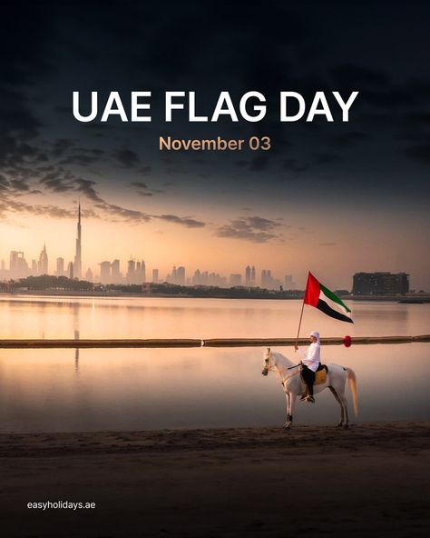 On Flag Day, we celebrate the UAE's remarkable transformation from a humble beginning to a global leader. #uaeflagday #uaeflagday2023 #flagday2023 #flagday #dubai #uae #easyholidayhomes Flag Day Uae, Dubai Flag, Uae Flag Day, Uae Flag, Flag Day, Simple Holidays, Dubai Uae, Dubai, Flag