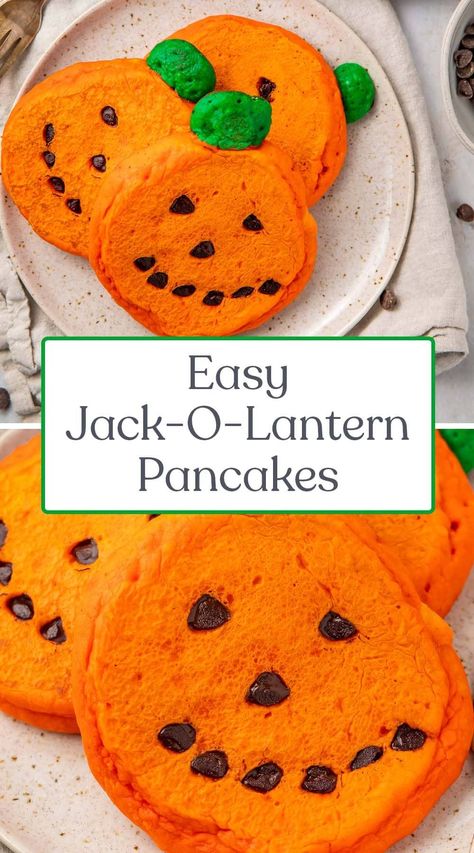 Halloween Pumpkin Pancakes, Easy Jack O Lantern, Halloween Dinners, Waffle Ideas, Spooky Dinner, Halloween Breakfast, Halloween Fest, Fun Halloween Food, Halloween Food Treats