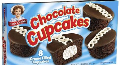 Debbie Cakes, Little Debbie Snack Cakes, Hostess Snacks, Chocolate Cupcakes Filled, Debbie Snacks, Chocolate Cream Cheese Frosting, Little Debbie, Cupcake Birthday Cake, Filled Cupcakes