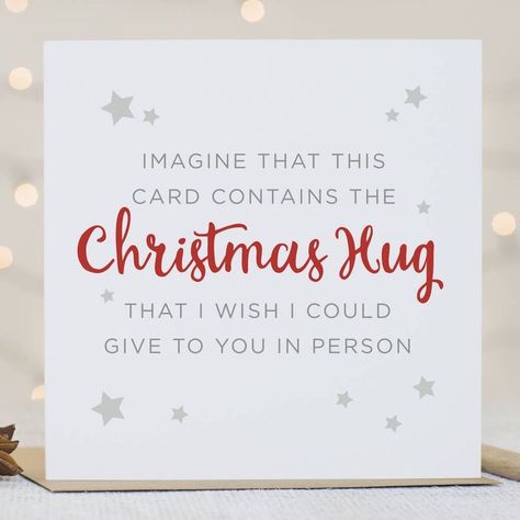 Merry Christmas Long Distance Love, Miss You Sister Quotes, Lots Of Love And Hugs, Marry Christmas Card, Christmas Hugs, Merry Christmas Sister, Romantic Birthday Cards, Christmas Greetings Quotes, Husband Christmas Card