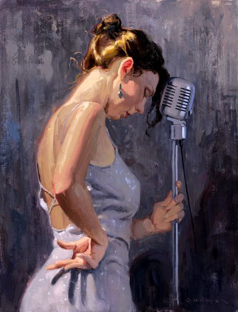 Eric Bowman, Arte Jazz, Women Portraits, Jazz Art, Painting Competition, Musical Art, Art Website, Learn To Paint, Cabaret