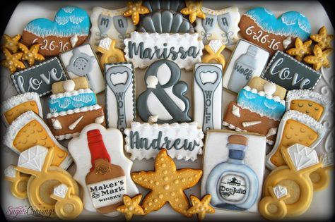 Stock The Bar Cookies Decorated, Wedding Cookies Decorated, Wedding Shower Cookies, Bridal Cookies, Chelsea Wedding, Bar Cookies, Bar Party, Cookies Decorated, Wedding Cookies