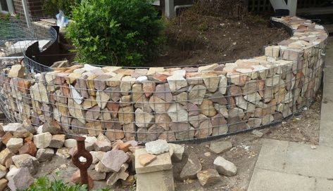 Round Pavers, Rock Fence, Gabion Cages, Gabion Retaining Wall, Gabion Baskets, Gabion Wall, Brick Fence, White Fence, Front Yard Fence