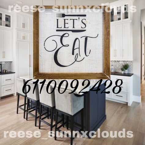 Bloxburg Dining Room Picture Codes, Dining Room Bloxburg Decals, Bloxburg Modern Farmhouse Decal Codes, Bloxburg Dining Room Decals, Dining Room Decals Bloxburg, Backsplash Decals Bloxburg, Kitchen Decals Bloxburg, Bloxburg Kitchen Decals, Bloxburg Kitchen Decals Codes