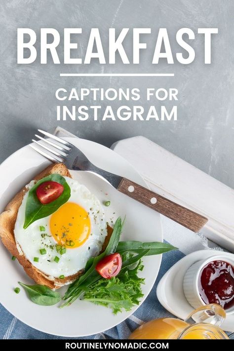 Food with words breakfast captions for Instagram Breakfast Quotes Morning, Breakfast Names, Breakfast Puns, Breakfast Quotes, Funny Breakfast, Quotes For Instagram Captions, Sunday Morning Breakfast, Food Captions, Good Morning Breakfast