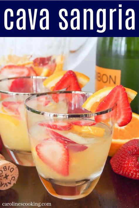 Sangria is a summer classic, but cava sangria is that bit more special. Light, refreshing and a wonderful mix of fruit and cava's bubbles. Quick to make, it's an easy cocktail perfect for any occasion from summer BBQs to holiday parties. #cava #sangria #cocktail Cava Sangria Recipe, Cava Recipe, Cava Sangria, White Wine Sangria Recipe, White Sangria Recipe, How To Make Sangria, Sangria Cocktail, White Wine Sangria, Tapas Party