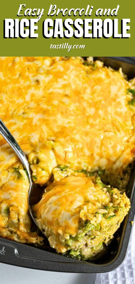 Using Minute Rice and steam–in–bag frozen broccoli makes baking this casserole quick and easy. This creamy and classic side dish is always a hit at the holiday table. A favorite for Christmas, Thanksgiving, or Easter, this cheesy casserole recipe is a keeper! Brocolli Rice And Cheese Casserole Easy, Cracker Barrel Broccoli Cheese Casserole, Easy Vegetable Casserole Recipes, Southern Broccoli Casserole, Brocolli Rice Casserole Easy Chicken, Brocolli Cheese Casserole, Broccoli Casserole Recipes, Broccoli Casseroles, Casserole For Thanksgiving