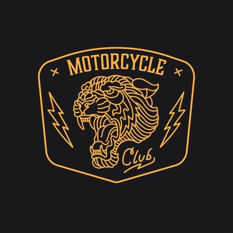 Biker Logo Design Motorcycle Clubs, Motorcycle Brand Logo, Tiger Logo Design Ideas, Tiger Vector Illustration, Motorcycle Logo Design Graphics, Motorcycle Branding, Biker Graphics, Motorcycle Club Logo, Biker Logo Design