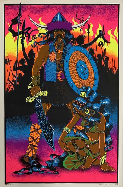 Blacklight Posters, Black Light Posters, Screen Print Poster, Trippy Art, All Poster, Cool Posters, Black Light, Vintage 1970s, Vintage Black