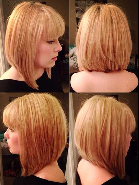 15 Bob Haircuts for Girls | Bob Hairstyles 2015 - Short Hairstyles for Women Graduated Bob Hairstyles, Bobbed Hairstyles With Fringe, Graduated Bob Haircuts, Inverted Bob Hairstyles, Bob Hairstyles With Bangs, Medium Bob Hairstyles, Bangs With Medium Hair, Bob Haircut With Bangs, Long Bob Haircuts