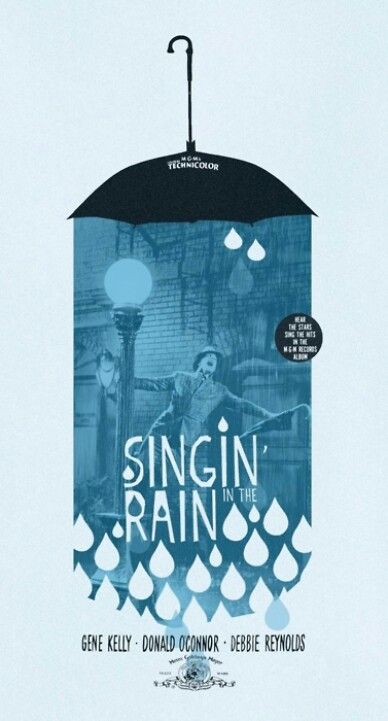 Singing in the rain Poster Grafico, Vintage Films, 타이포그래피 포스터 디자인, Singing In The Rain, Graphic Design Poster, Design Posters, Film Posters, Design Graphique, Graphic Design Typography