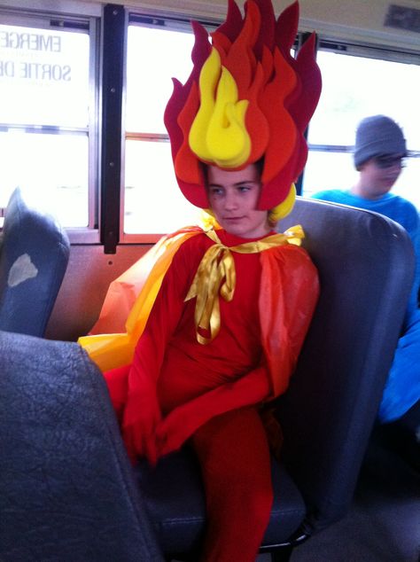 Cool fire costume Superhero Costumes For Men, Fire And Ice Game, Halloween Costumes Duo, Homemade Costumes For Kids, Fire Costume, Fireboy And Watergirl, Fire Kids, Cool Fire, Girl In Water