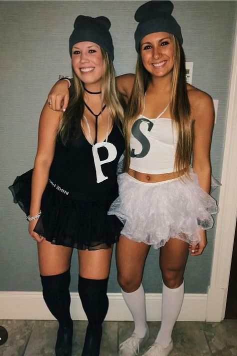 Salt And Pepper Halloween Costumes, White Dress Halloween Costume, Flapper Girl Halloween Costume, White Dress Halloween, Salt And Pepper Costume, Dress Halloween Costume Ideas, Plain White Dress, White Halloween Costumes, Themed Halloween Costumes