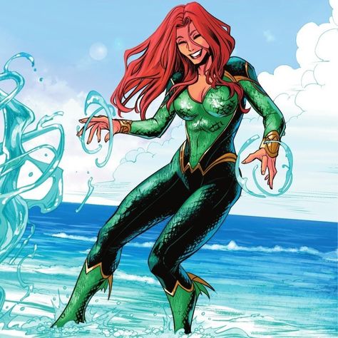 Mera Dc Comics, Mera Dc, Dc Heroines, Female Heroines, Dc Comics Girls, Female Cartoon Characters, Female Cartoon, Dc Comics Characters, Comics Girls