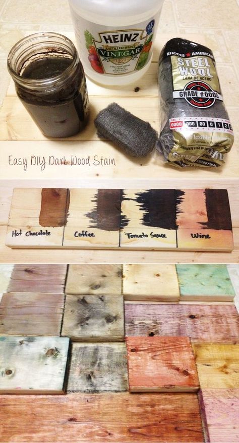 Diy Dark Wood Stain, Diy Stain For Wood Projects, How To Stain Wood With Coffee, Coffee Wood Stain, Age Wood, Diy Wood Stain, Natural Stain Wood, Diy Staining, Wood Finishing