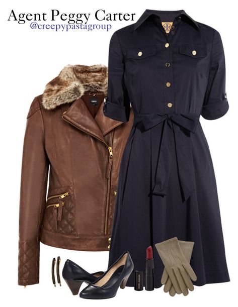 "Agent Peggy Carter" by creepypastagroup ❤ liked on Polyvore featuring Oasis, Tory Burch, Frye, Daniel Sandler, Lanvin and France Luxe Peggy Carter Style, Peggy Captain America, Agent Peggy Carter Outfits, Peggy Carter Inspired Outfit, Peggy Carter Outfit Style, Peggy Carter Outfit, Agent Peggy Carter, Marvel Halloween, Marvel Fashion