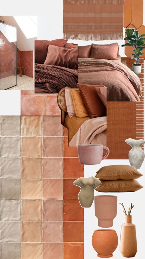 Terracotta Home Decor, Terracotta Home, Mauve Bedroom, Home Interior Design Living Room, Living Room Design Boho, Bedroom Wall Decor Ideas, Earthy Living Room, Bedroom Redesign, Bedroom Colour Palette