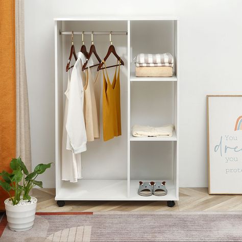 Diy Cube Storage, Clothes Shelves, Clothes Hanger Rack, Bookshelf Cabinet, Open Wardrobe, Cupboard Shelves, Cupboard Wardrobe, Hanging Shelf, Closet Shelves