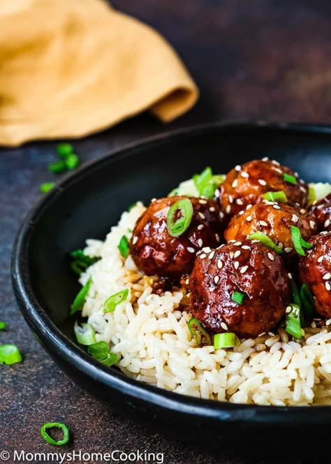 Meatballs Instant Pot, Teriyaki Turkey Meatballs, Teriyaki Turkey, Teriyaki Chicken And Rice, Turkey Meatball Recipe, Eggless Recipes, Healthy Instant Pot Recipes, Instant Pot Dinner Recipes, Turkey Meatballs