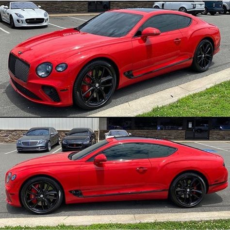 Red Bentley, Supercar Collection, Bentley Continental Gt Speed, Bentley Gt, Red Cars, Toyota Supra Mk4, Luxurious Cars, Bentley Car, Continental Gt