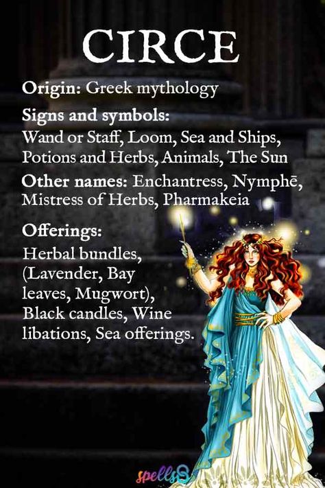 Circe’s Symbols of Enchantment and Transformation – Spells8 Circe Goddess Greek Mythology, Circe Fanart Madeline Miller, Circe Cosplay, Cybele Goddess, Circe Aesthetic, Circe Goddess, Mythical Women, Greek Mythology Lessons, Dark Goddesses