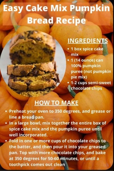 40+ Easy Fall Desserts Anyone Can Make | HubPages Bisquick Pumpkin Bread, Cake Mix Pumpkin Bread, Easy Fall Desserts, Cake Mix Pumpkin, Pumpkin Cake Mix, Thanksgiving Dish, Pumpkin Bread Easy, Homemade Bread Recipes Easy, Fall Desserts Easy