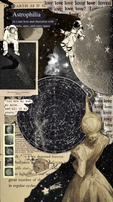 Astronomy Collage Wallpaper, Astronomy Aesthetic, Astronomy Design, Space Posters, Aesthetic Shuffles, Astronomy Poster, Space Astronomy, Pretty Wallpapers Tumblr, Astronomy Art