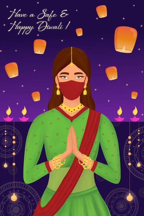 Have A Safe And Happy Diwali - Pinterest Collaboration on Behance Diwali Drawing Painting Ideas, Diwali Campaign, Diwali Animation, Diwali Painting, Happy Diwali Photos, Happy Diwali Wishes Images, Diwali Drawing, Happy Diwali Wallpapers, Diwali Wallpaper