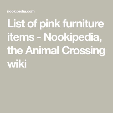 List of pink furniture items - Nookipedia, the Animal Crossing wiki Animal Crossing Furniture List, Animal Crossing Pink Codes, Witch Animal Crossing, Acnh Pink Rug Design Code, Pink Street Animal Crossing, Animal Crossing Furniture, Pink Planks Animal Crossing, Animal Crossing Pink Room, Furniture List