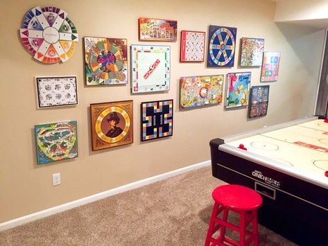 Jill's Basement Tour - A Teen Hangout Hub - Treasure Hunters House Playroom, Hangout Room Ideas, Teen Hangout Room, Teen Hangout, Old Fashioned Games, Team Dinner, Small Game Rooms, Basement Games, Silver Metallic Paint