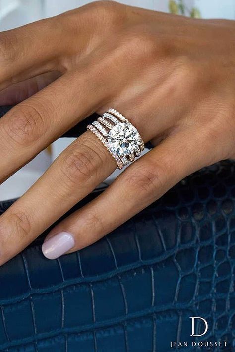 Jean Dousset Engagement Rings, Jean Dousset, Stackable Rings Wedding, Ring Trends, Wedding Rings Solitaire, Dream Engagement Rings, Perfect Engagement Ring, Bridesmaid Earrings, Unique Engagement Rings