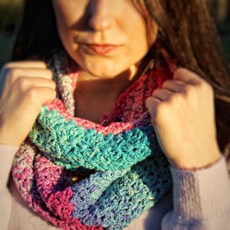 Mermaid Vibes Infinity Scarf Infinity Crochet Scarf, Infinity Scarf Crochet Pattern, Infinity Scarf Crochet, Crochet Infinity Scarf Pattern, Scarves Crochet, Cowl Crochet, Infinity Scarf Pattern, Mermaid Vibes, Craft Crochet