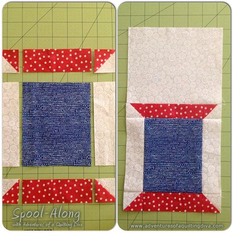 Patchwork Quilt Ideas, Spool Quilt Block, Sewing Machine Quilt Block, Spool Quilt, Sewing Machine Quilting, Quilting Room, Quilt Block Tutorial, Paper Piecing Quilts, Heart Quilt